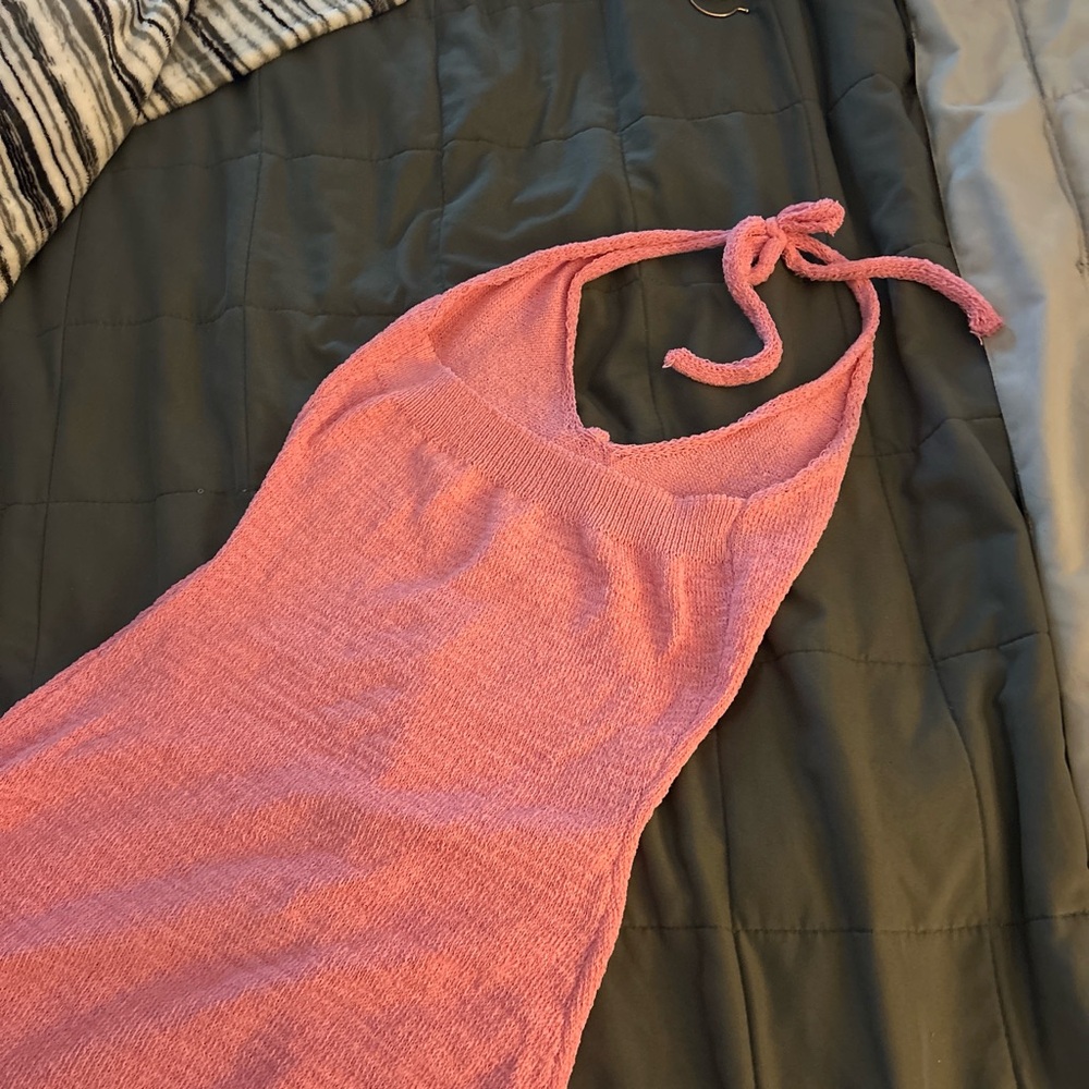 SHEIN Pink Halter Midi Dress - Picture 3 of 3